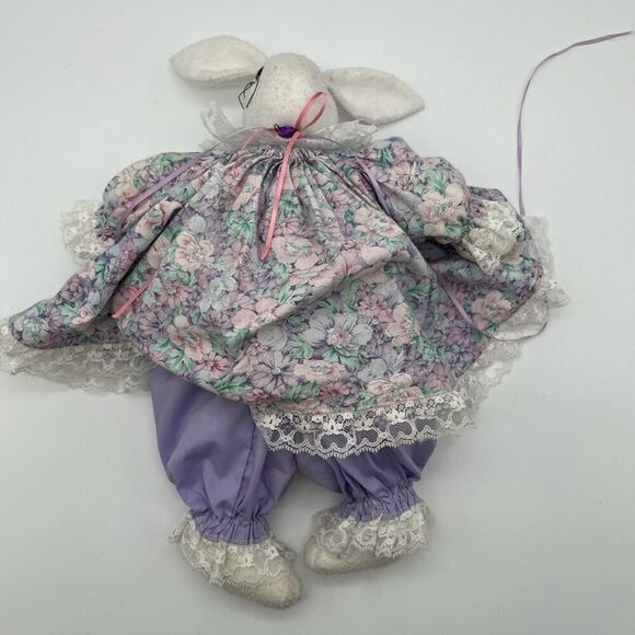 3 Handmade Bunny Rabbits Easter Spring Decor Vintage Cottagecore Stuffed Animals - Picture 16 of 17